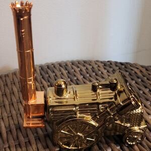 Vntg 74 Avon Golden Rocket Train After Shave Wild Country Collect Bottle Full